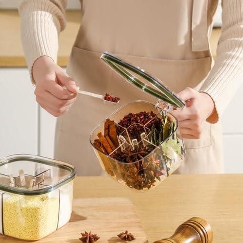 5 Section Transparent Spice Box